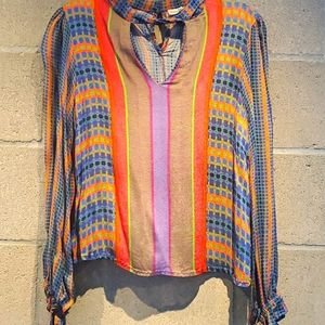 Anthropologie Conditions Apply Print Blouse